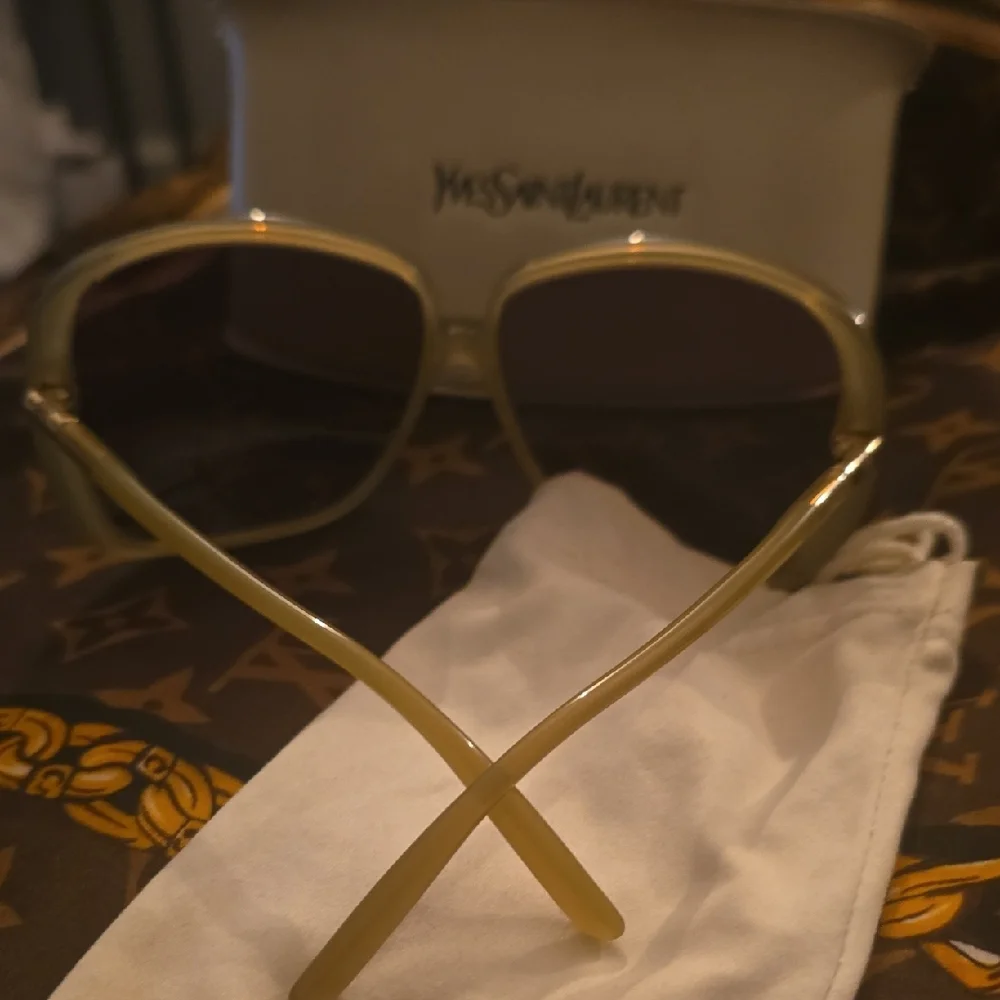 Yves Saint Laurent Sunglasses - Gold Frame with Brown Lenses - Picture 3 of 3